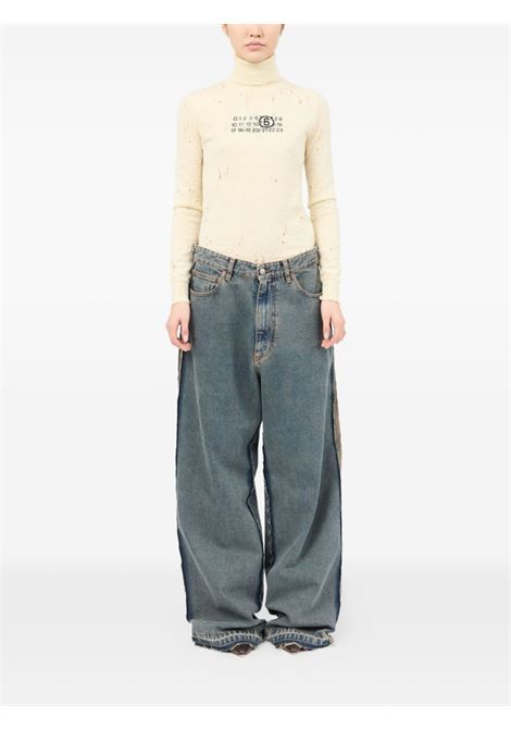 wide leg jeans woman blu MM6 MAISON MARGIELA | S52LA0265 S30844963